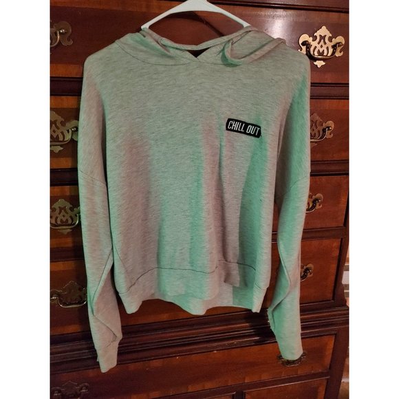 Rags to Riches Sweaters Rags To Riches Grey Crop Sweatshirt Left